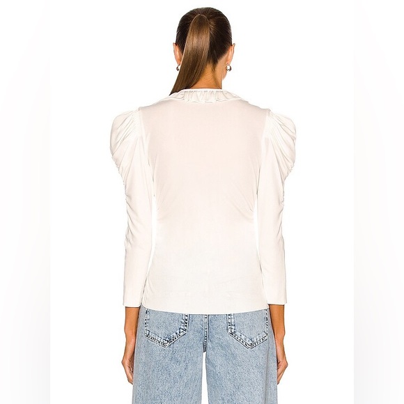 ISABEL MARANT Jen Top Ruched Puff Sleeve Blouse Size 42 NEW - Picture 4 of 16